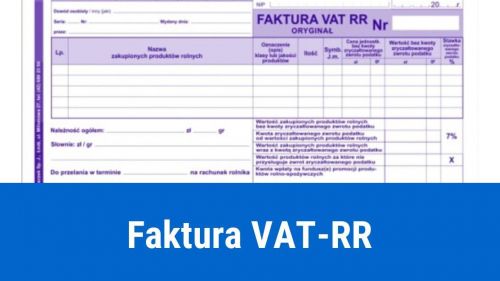 Faktura VAT-RR w JPK-VAT