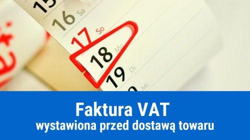 Faktura VAT przed dostawą towaru