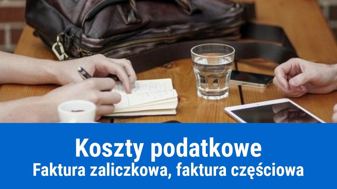 Fakturowanie czesciowe zaliczki