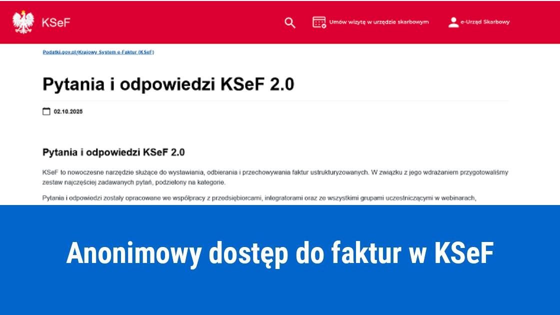 anonimowy dostep do ksef