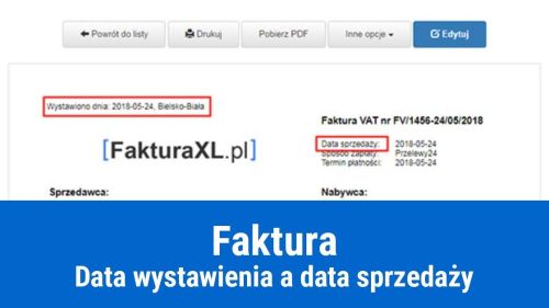 Data wystawienia a data sprzedaży na fakturze