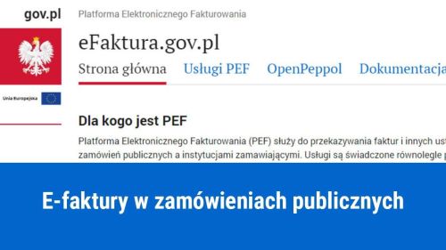 E-faktury w zamówieniach publicznych