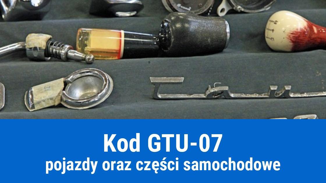 kod GTU-07 czesci samochodowe