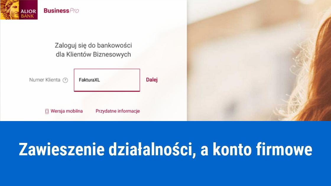 Czy można korzystać z firmowego konta przy zawieszonej działalności?