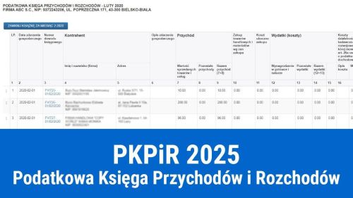 KPiR – Księga Przychodów i Rozchodów 2025