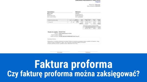 Księgowanie faktury proforma