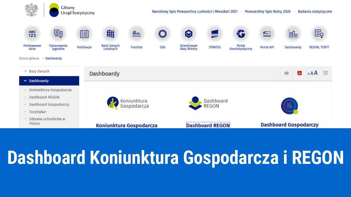 Narzędzie analityczne od GUS dla firm, koniunktura gospodarcza i REGON