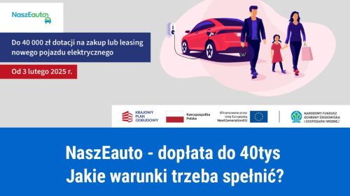 NaszEauto - dopłata do 40 tys. na zakup elektryka w JDG