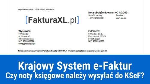 Noty księgowe w Krajowym Systemie e-Faktur