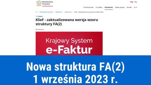 Nowa struktura faktury elektronicznej FA(2) w KSeF