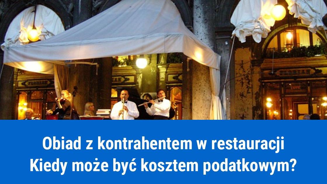 obiad w restauracji w kosztach firmy