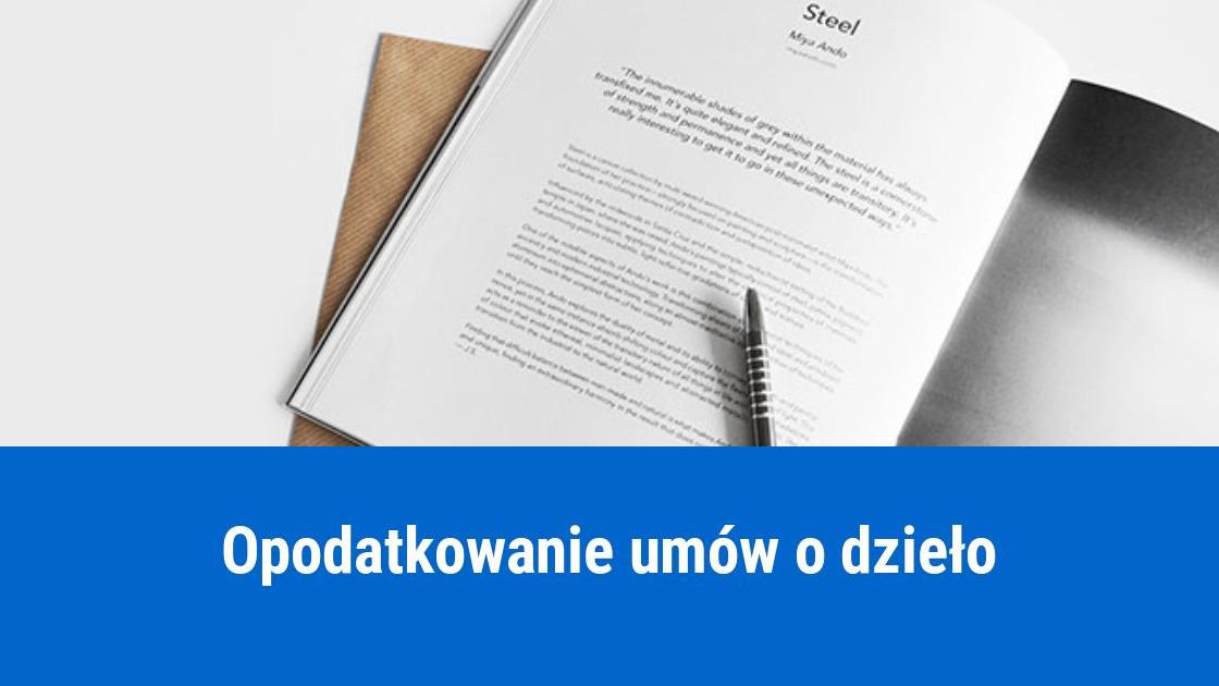 podatek umowa o dzielo