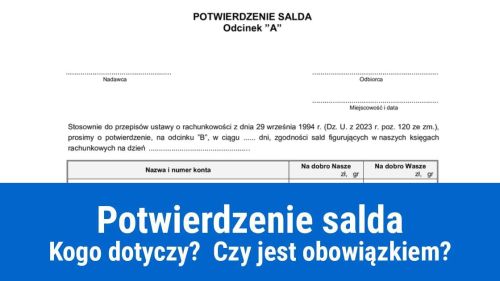 Czy potwierdzenie salda jest obowiązkowe?