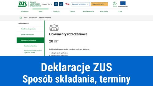 Jak i kiedy składać deklaracje ZUS?
