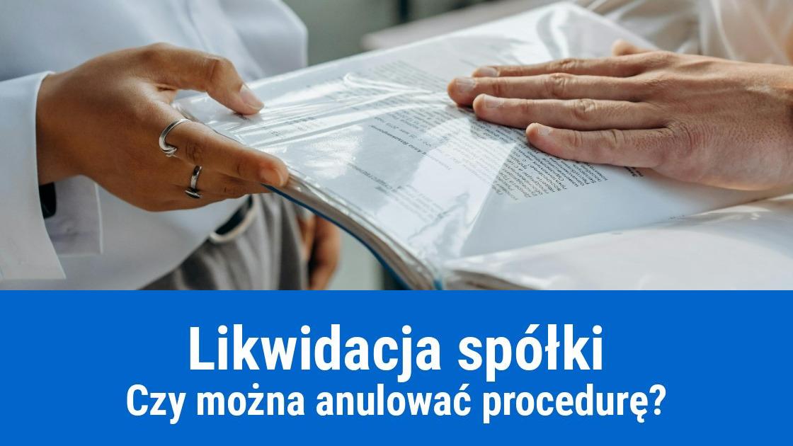 Wycofanie się z likwidacji spółki