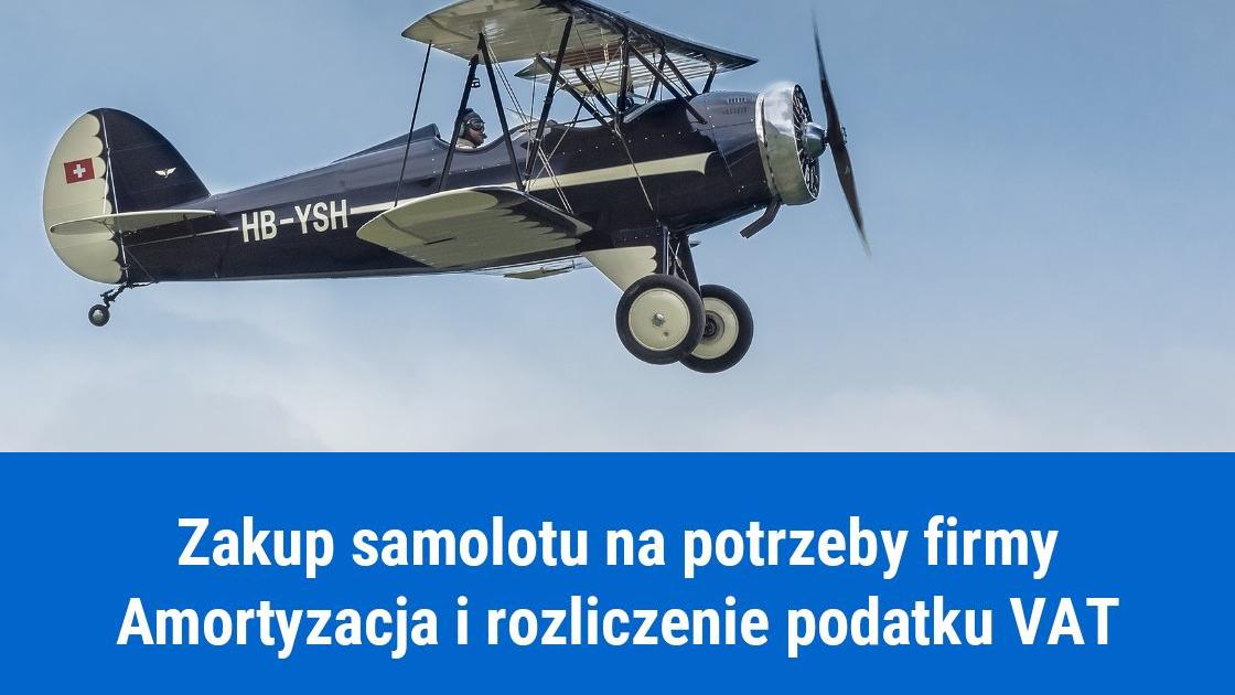 zakup samolotu na firme amortyzacja vat