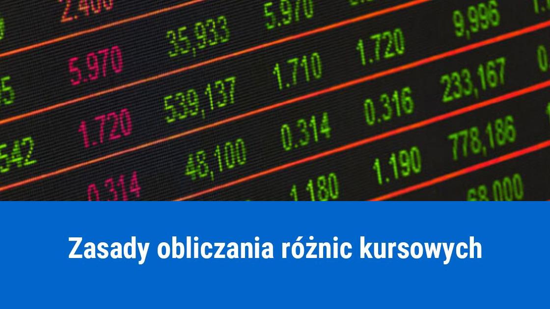 Zasady obliczania różnic kursowych